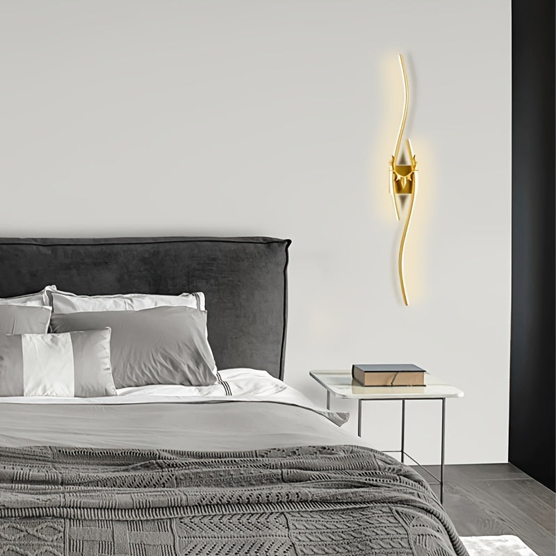 1-Pack Lámpara de Baño LED Moderna - Regulable, Alcance Largo 79.98 cm, Instalación Directa, Aplique Metálico Dorado para Baño, Dormitorio, Sala, Cocina, Hotel - Iluminación LED Eficiente en Energía, Luces de Vanidad para Baño y Dormitorio, Diseño Contem