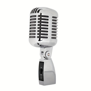 Microfono Vocal Dinámico Retro Clásico AMACEX GM-55 Estilo Vintage para Karaoke y Grabación de Canto