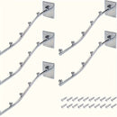 5 piezas de ganchos colgantes de metal contemporáneos para pared con 5 cuentas, incluye tornillos, para exhibir ropa