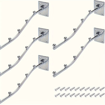 5 piezas de ganchos colgantes de metal contemporáneos para pared con 5 cuentas, incluye tornillos, para exhibir ropa