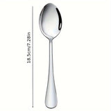 Juego de 6/12 Cucharas de Cena de Acero Inoxidable, Apto para Lavavajillas