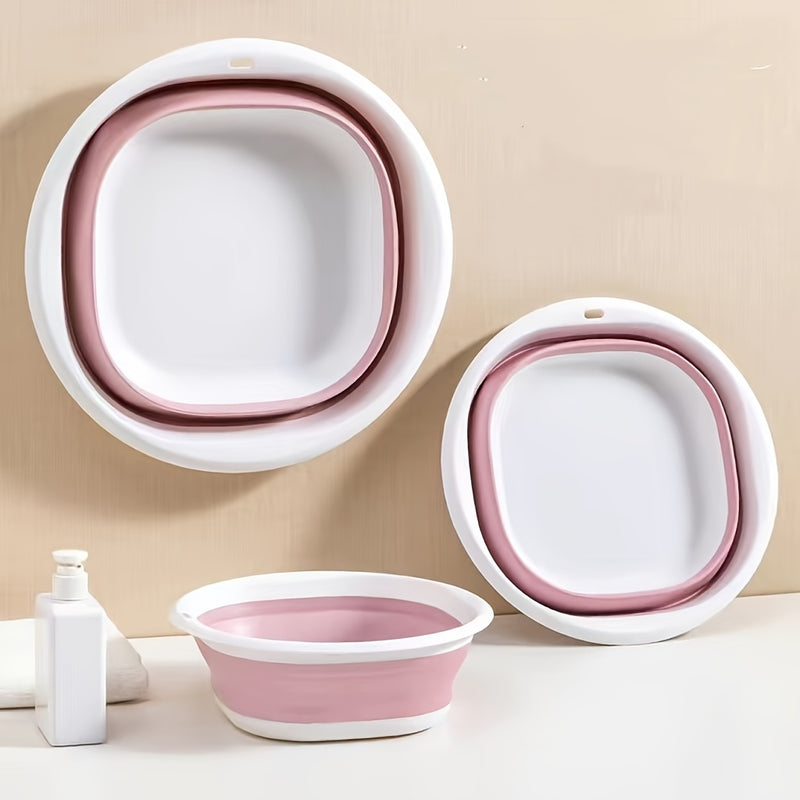 1 pieza, lavabo plegable pequeño para mujeres, ideal para ropa interior y calcetines, diseño rosa lindo, plegable que ahorra espacio, portátil para viajes y almacenamiento, solo lavado a mano, no necesita electricidad, fregadero portátil, artículos esenc