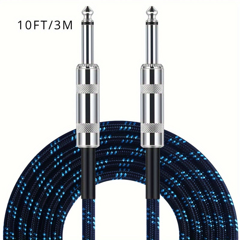 Cable de guitarra, 10 pies/3 m y 20 pies/6 m y 32 pies/10 m Cable de bajo para instrumento eléctrico de escenario Cable AMP Cable recto a recto o a ángulo recto Eid Al-Adha Mubarak