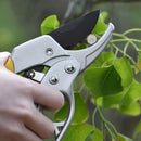 1 pieza de tijeras de poda profesionales SK5 - Tijeras de poda de acero de ratchet amarillo de alta resistencia con mango ergonómico, ideales para jardinería y árboles frutales, perfectas para Navidad, Halloween, Pascua, Hanukkah, Acción de Gracias