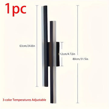 Arandela Moderna para Baño EZOS - Iluminación de 80.01 cm sobre Espejo con 3 Temperaturas Ajustables (3000K-6500K), Montaje Semiempotrado, Barra LED Energéticamente Eficiente para Baño, Dormitorio o Restaurante - Lámpara de Pared Decorativa