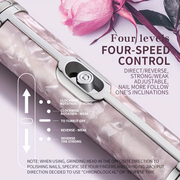 Drill de uñas acrílicas profesional, kit de lima de uñas eléctricas USB para uñas de gel y uso en salón de casa, máquina de lima y forma de uñas