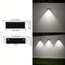 Luces solares para cercas, 4 piezas, luces solares exteriores, iluminación solar para cercas, ideal para jardín, patio, muro, terraza y escaleras [Blanco cálido