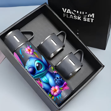 Taza Térmica de Acero Inoxidable Disney Stitch de 17oz, Aislada al Vacío, Reutilizable, Solo Lavado a Mano, Multiusos, con Vaso, para Adultos, Café, Bebida Caliente, Bebida Fría, Botella de Agua LHB03211