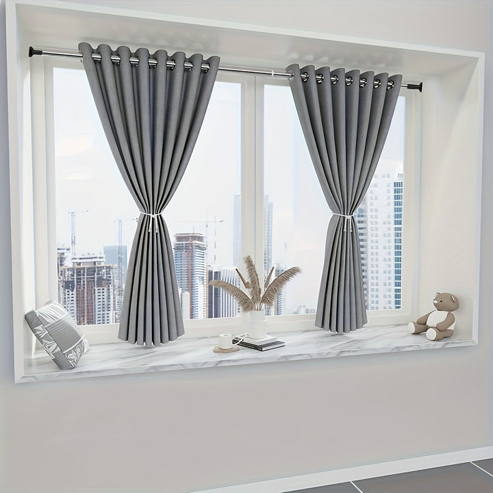 Barra para cortinas ajustable de 1 pieza, resistente y extensible sin taladrar, para ducha, clóset, ventana o toallero, accesorio para el hogar de metal y plástico