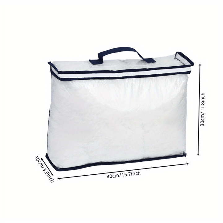 Bolsa De Almacenamiento De Edredón De PVC Transparente, Cubo De Embalaje De Ropa De Cama Transparente, Organizador De Almohada De Manta A Prueba De Polvo