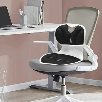 Silla ergonómica con diseño de onda, respaldo ajustable, plástico transpirable e hipoalergénico, ideal para oficina, hogar y spa - Soporte de postura dinámico para sesiones de sentado prolongadas, silla de oficina