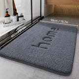 Alfombra de baño Ultra-Suave de Felpa - Secado Rápido, Antideslizante y Absorbente con Diseño Bordado "BIENVENIDO", Espuma Gruesa para Uso Cmodo en la Entrada, Ligera y Lavable en Mquina, Alfombra de baño