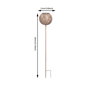1pc Lámpara de proyección de flores huecas con enchufe de metal solar para suelo, adecuada para jardín, patio, césped, camino, balcón, estanque, decoración navideña, regalos para amigos.