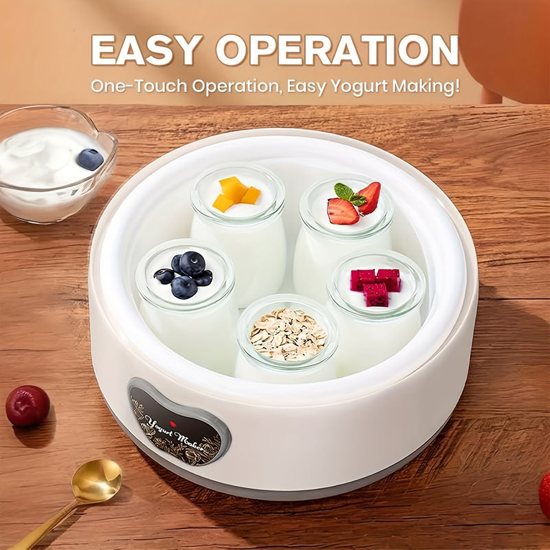 Fabricante de yogur probiótico con máquina de yogur totalmente automática multifunción para yogur orgánico en el hogar, queso, vino de fruta