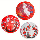 1pc/3pcs Linternas de papel chino de flor de cerezo y diseño de grulla, luces colgantes de patrón de cerezo japonés de 12 pulgadas, decoración de fiesta versátil para cumpleaños, inauguración de casa, confirmación - No necesita electricidad, sin plumas,