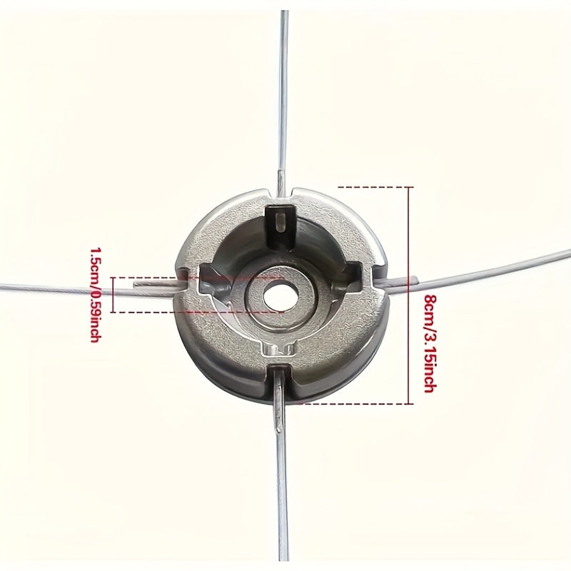 Conjunto de 21 piezas con 1 cabezal de corte de aluminio y 20 cables de acero de repuesto, incluyendo cubierta protectora profesional de aleación de aluminio y cabeza de hierba con cuerda de acero, muy adecuado para uso en jardinería