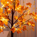 Árbol de arce iluminado LED de 121.92 cm/152.4 cm/182.88 cm, árbol artificial de piso para decoración de fiestas, cumpleaños, bodas, Halloween, Navidad y temporada de otoño