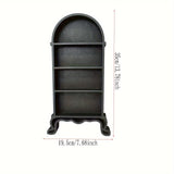 Estantería Mini en Forma de Arco con Exhibición de Cristal - Estante de Almacenamiento de Madera Montado en la Pared para Decoración de Hogar, Oficina y Sala de Estar, Arco de Puerta, Estantes Flotantes