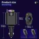Carregador de Coche Aromaterapia Inteligente Cielo Estrellado, Diseño Plegable 5 en 1, Carga Rápida Compatible con iPhone 16/15/14/12/11, Sistema Dual para iOS y Android, Universal para Todos los Modelos de Vehículos y Marcas de Dispositivos