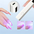 Lámpara de uñas portátil FEIYBA - Recargable por USB, activación de luz con un solo clic, diseño compacto para esmalte de uñas de secado rápido, fuente de luz segura, ideal para manicuras y pedicuras, lámpara de uñas para uñas, herramienta de manicura, h
