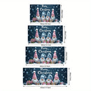 2D Banner de Puerta, 1 Pieza, Banner de Puerta de Noche de Navidad Festiva - Poliéster, Escena de Papá Noel con Nieve, Gnomos y Regalos, Perfecto para Decoraciones Navideñas, Bodas y Celebraciones al Aire Libre, Decoraciones Navideñas