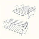 Juego de Accesorios para Freidora de Aire de Doble Cesta de 6 Piezas para Ninja DZ201 y Otros Modelos de 8QT-10QT - Incluye 2 Rejillas de Acero Inoxidable y 4 Brochetas, Ideal para Cocinar Eficientemente y Kebabs Gourmet