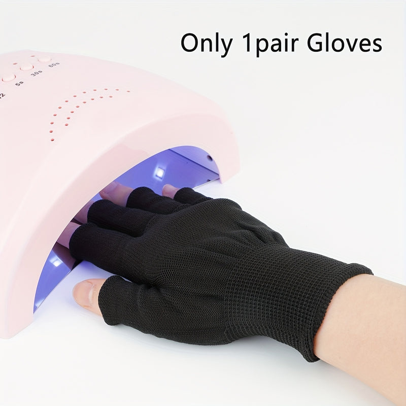 Guantes de luz para uñas - Guantes de cuidado de uñas protectores con protección, sin necesidad de electricidad, para manicura, pedicura, arte de uñas - Compatibles con luces LED y lámparas de uñas - Uso en salones y hogares, herramientas de cuidado de u