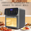 Fritadora inteligente gmbin, capacidad de 10 litros, 1200 vatios, eléctrica, sin humo, para hacer papas fritas y pan, multifuncional, pantalla táctil, enchufe de 110-130 vatios, material PP, no requiere batería.