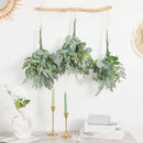 100 Piezas de Hojas Artificiales de Eucalipto Mixtas, 4 Tipos de Ramas de Eucalipto Plateado, Tallos Falsos para Arreglos Florales DIY, Decoración del Hogar Interior y Exterior