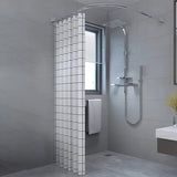 1 Juego de Varillas de Ducha Telescopio, Varillas de Ducha Curvas para Baño, Varillas de Ducha de Acero Inoxidable de Forma de Ventilador, Sin Golpes