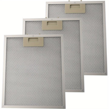 Tres pantallas de filtro para extractor de humos de 320 mm x 260 mm x 9 mm.