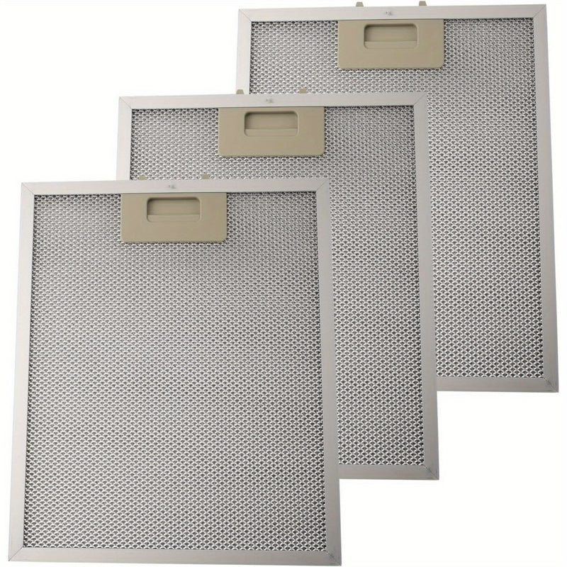 Tres pantallas de filtro para extractor de humos de 320 mm x 260 mm x 9 mm.