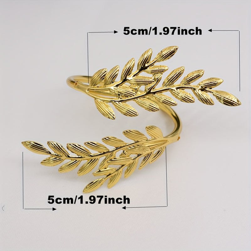 6 Piezas, Anillo De Servilleta Con Forma De Trigo, Decoraciones De Bodas, Ceremonias, Hebillas De Anillos De Servilleta Para Decoraciones De Mesa, Bodas, Cenas, Decoración De Fiestas
