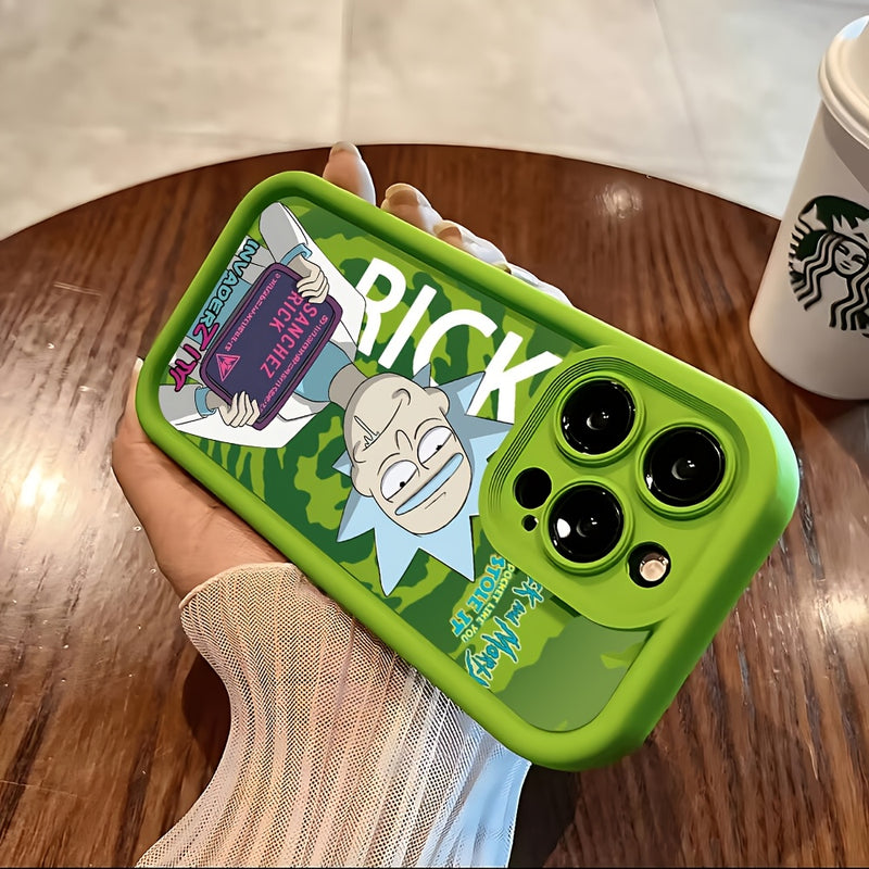 Estuche Divertido de Rick y Morty para iPhone 16, 15, 14, 13, 12, 11 Pro Max Mini XR XS X 7 8 Plus - Cubierta Trasera Suave TPU Antigolpes