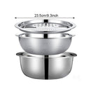 Juego de 3 piezas, plato desbloqueable triturador/rebanador/bol multifuncional con filtro - ideal para limpiar y cortar frutas y verduras, perfecto para la revolución de eficiencia en la cocina del hogar