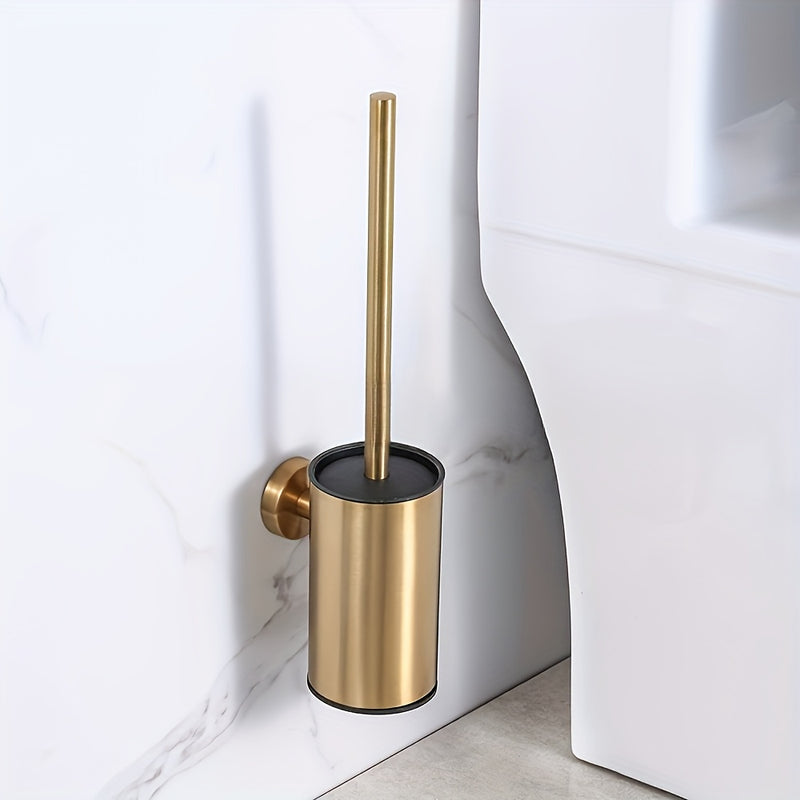 Cepillo de baño de acero inoxidable de lujo ligero - Material de alta calidad, espesado, elegante y hermoso, con base para colgar, muy adecuado para el baño, regalo para la casa nueva