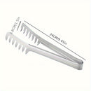 1 pinza para pasta de acero inoxidable, pinzas para servir comida en buffets, restaurantes y hogar, utensilios de cocina duraderos
