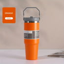 Taza aislada de vacío de acero inoxidable de 30 onzas con tapa - Rotativa, reutilizable, solo lavable a mano, ideal para deportes y uso familiar - Perfecta para Navidad, Día de San Valentín, Día de la Tierra, regalo.