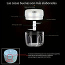 100ml/250ml Mini Picadora de Ajo de Cocina Eléctrica, Picadora de Carne, USB Recargable Masher