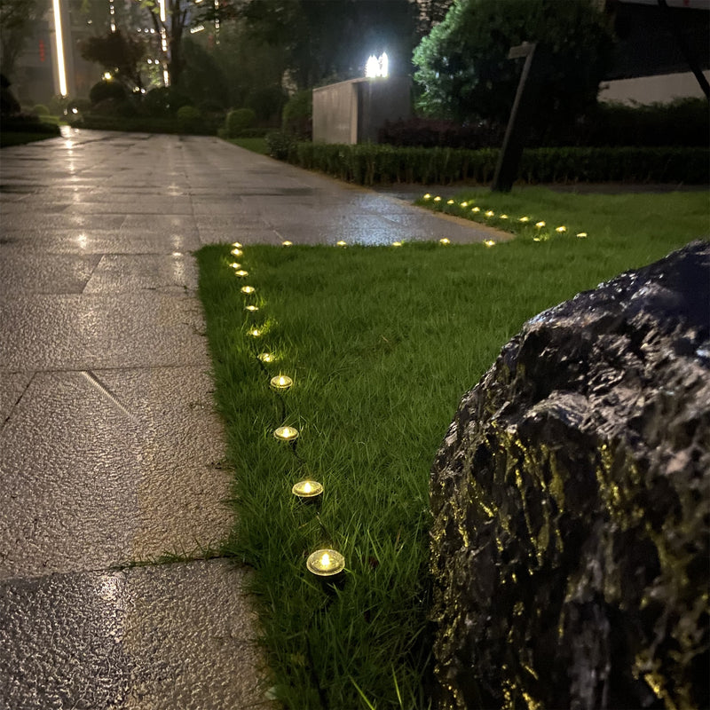 1 unidad, 15 luces, lámpara solar LED para césped, luz guía exterior, luz decorativa de jardín para caminos, ideal para jardines, camping, fiestas, decoración de bodas, cumpleaños y Navidad, crea ambiente en patios y exteriores
