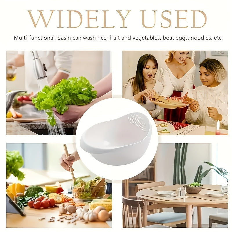 Cesta de Lavado de Verduras de Plástico Versátil con Filtro Incorporado - Ligera y Práctica para el Hogar, Picnics, Camping y Fiestas, Perfecta para Decoración de Habitaciones