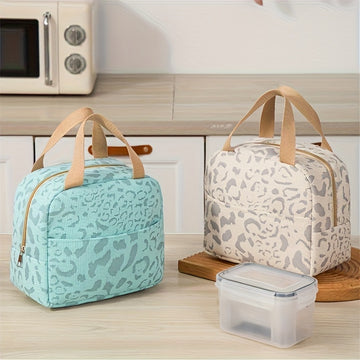 Lonchera aislante con diseño de tinta, gran capacidad, para trabajo y escuela, bolsa de picnic con hielo para viajes al aire libre, sin contacto con alimentos, regreso a clases