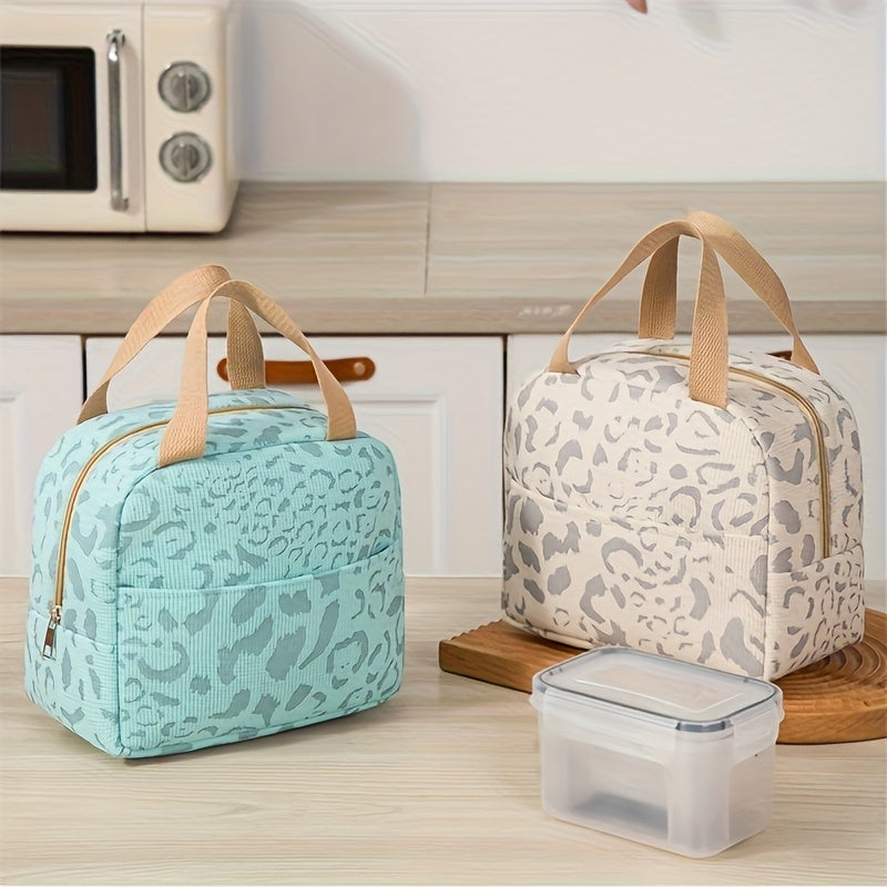 Lonchera aislante con diseño de tinta, gran capacidad, para trabajo y escuela, bolsa de picnic con hielo para viajes al aire libre, sin contacto con alimentos, regreso a clases