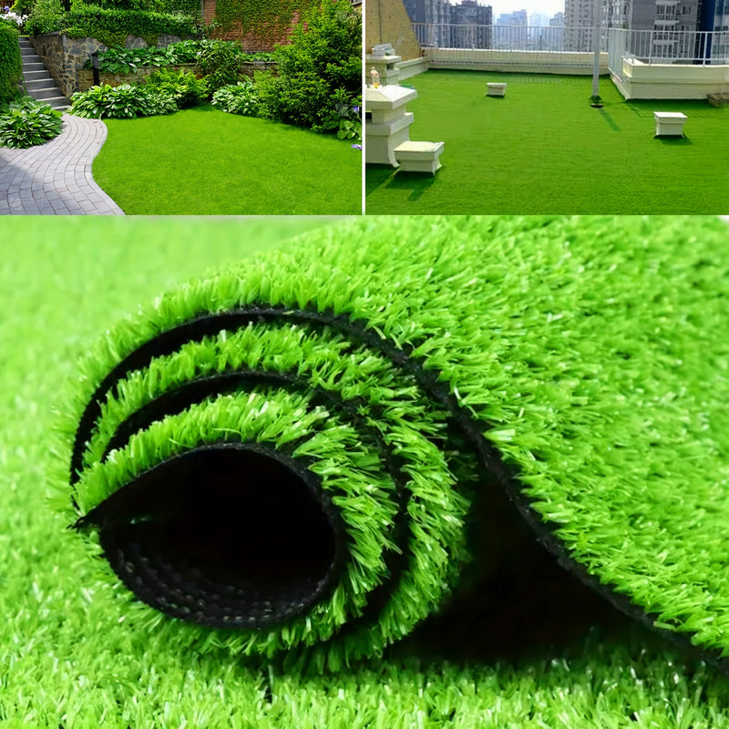 Césped artificial de lujo, 1 pieza de 121.92 cm x 243.84 cm, pasto sintético grueso, ideal para jardín, área de juegos, fiestas, decoración de mesa al aire libre, entrenamiento de mascotas y jardín trasero, perfecto para decoración de Halloween y Navidad