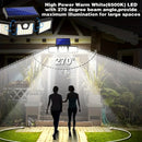 Luz solar de pared con 3 cabezas y 74 LED, ajustable, con sensor de movimiento, IPX4, para exteriores, hogar, jardín, patio, energía solar con batería, luces solares para exteriores, iluminación de patio, iluminación moderna, iluminación duradera.