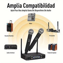 Sistema de micrófonos inalámbricos dual profesional LMBGM con receptor portátil - Conector XLR, control de volumen, ideal para karaoke en casa, presentaciones en vivo y regalos, micrófono inalámbrico portátil | Herramienta de audio versátil | Micrófono d