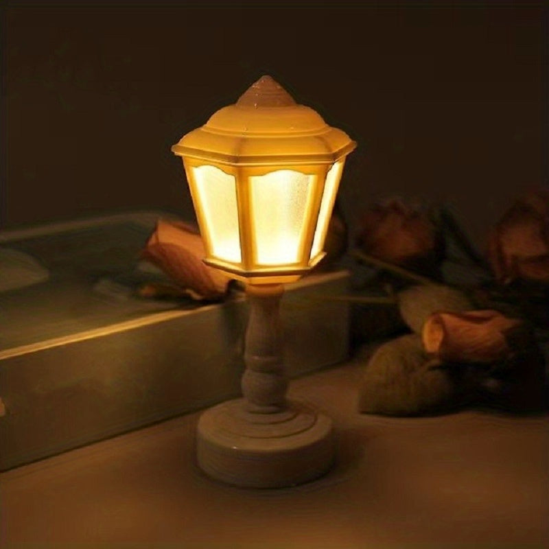 1Pza, Lámpara De Mesa Pequeña LED, Luz De Noche Transparente Acrílica, Retro Nostálgica, Adornos De Ambiente De Decoración Del Hogar, Mini Lámpara Para Mesa Pequeña.