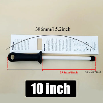 Varillas de cerámica de 8 10 12 pulgadas, piedras de afilar cilíndricas para afilar afiladores de cuchillos de metal Herramientas de cocina