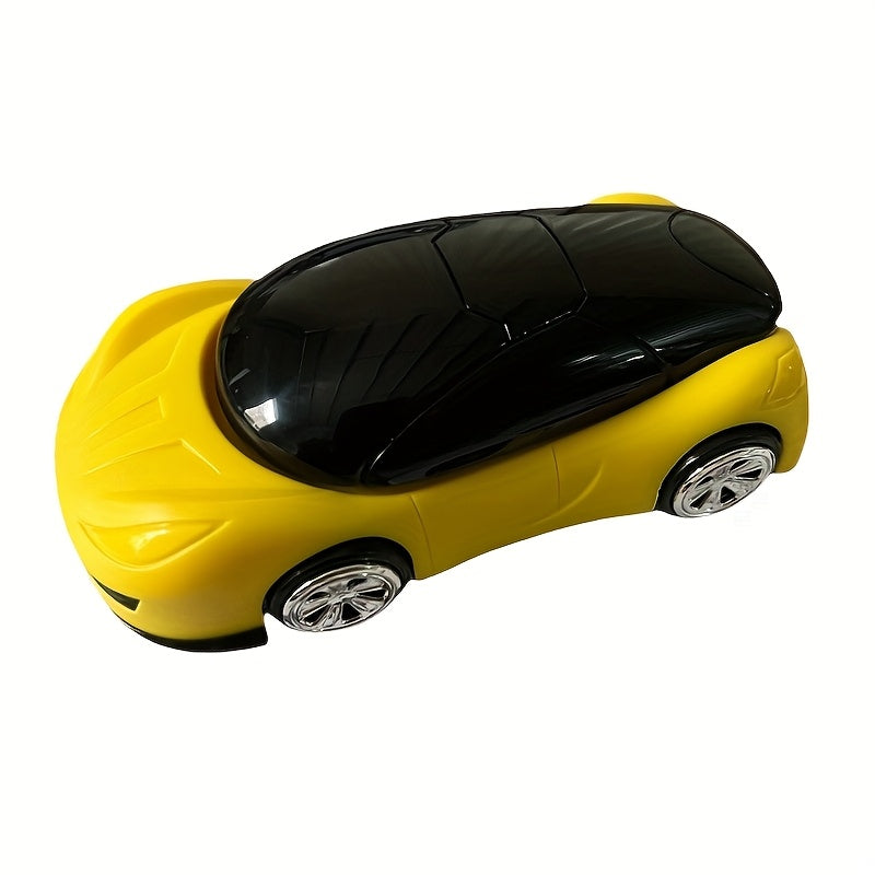 1 pieza, soporte de teléfono para coche, de forma de modelo, adhesivo, seguro, personalizado, adorno de tablero de instrumentos, material ABS, accesorio móvil, manos libres, plegable, 9 cm de altura, opciones amarillas y blancas, con montaje desmontable