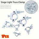 1pc Abrazadera de Aleación de Aluminio para Luces de Escenario, Soporte Rápido y Duradero con Clip, Ganchos Colgantes Plateados 18-21mm 38-52mm para LED PAR, Spotlights y Cabezales Móviles